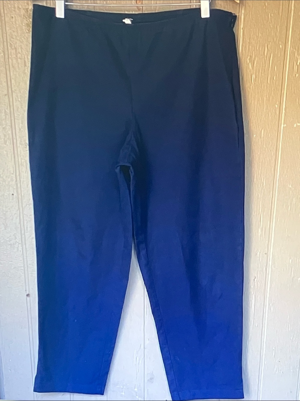 Eileen Fisher Navy Blue Straight-Leg Pants